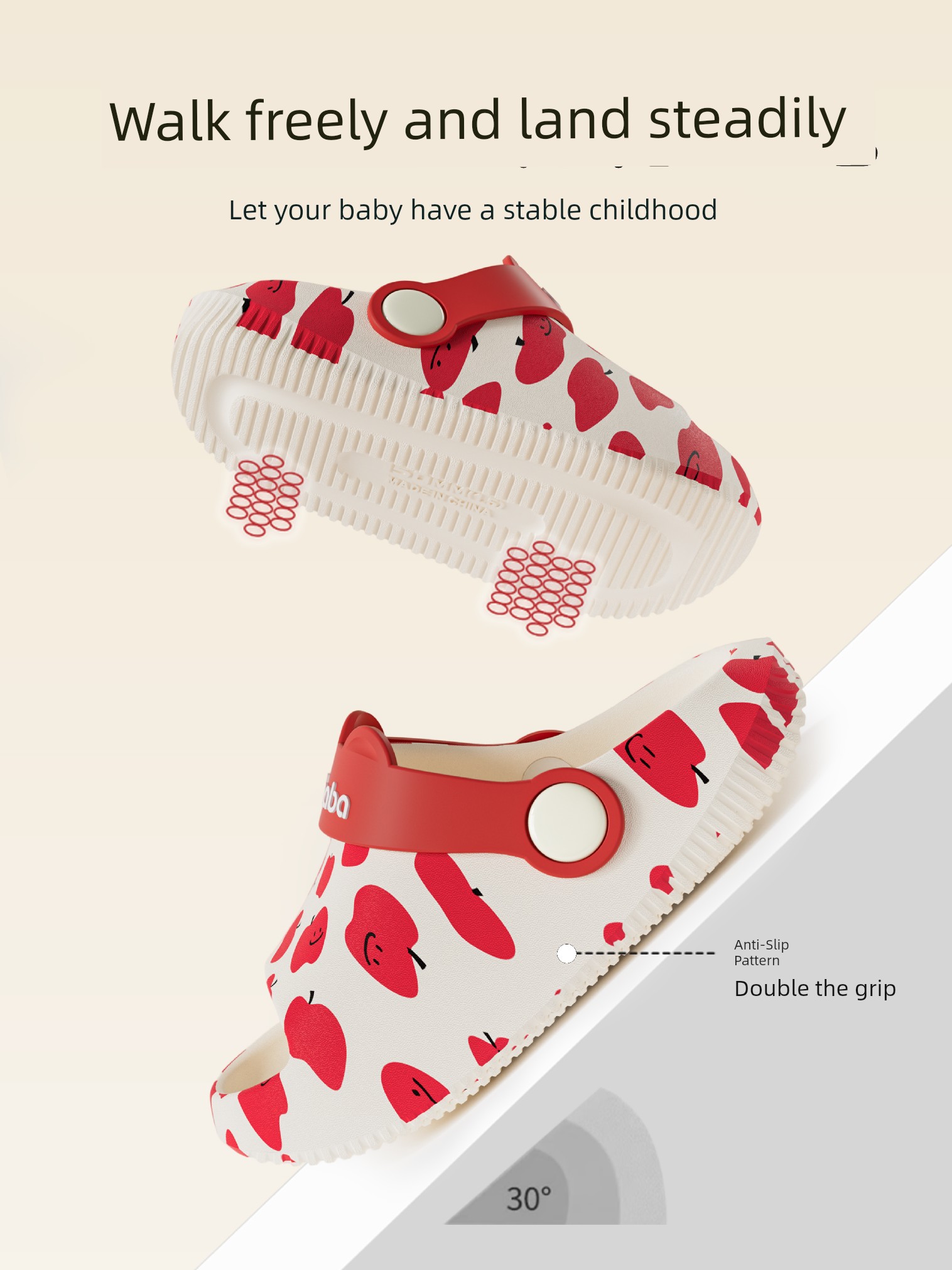 Pig Daddy Baby Slippers for Girls Summer 1-3 Years Old Indoor Non-Slip Slippers for Infants and Toddlers Boys Children's Slippers — 3