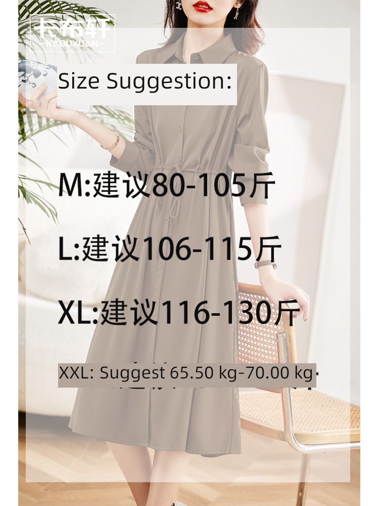Autumn and winter Women's wear Long sleeve Chiffon temperament Dress