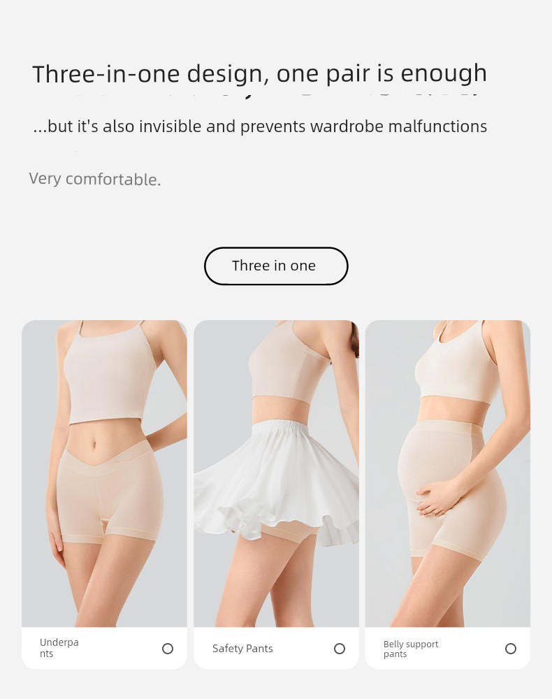 October Crystal Small Milk Leather Maternity Safety Pants, Anti-Exposure, Can Be Worn Outside, Loose-Fitting Leggings for Pregnancy, Thin Summer Style — 13