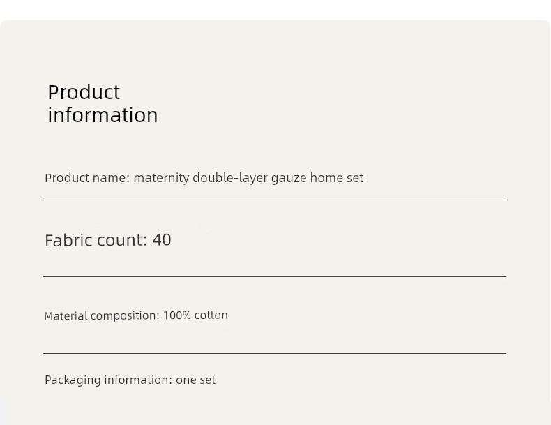 [New Product] Cotton Era Maternity Gauze Home Clothes Pure Cotton Comfortable Nursing and Postpartum Pajamas for Women — 26