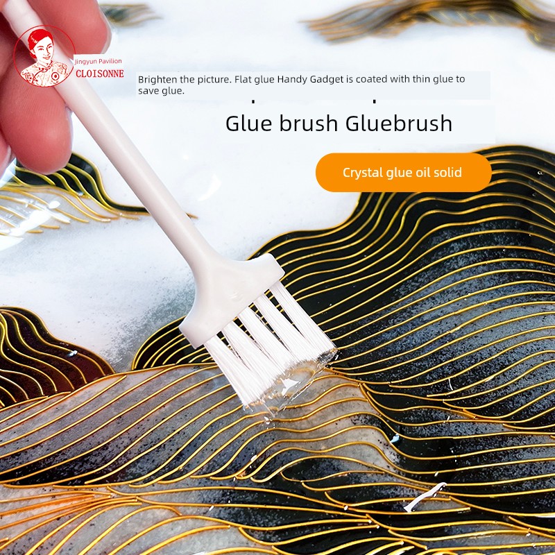 Glue Brush Cloisonne Enamel Painting Epoxy Glue Oil Solid Flat Coating Glue Gold Silk Glaze Cloisonne Handmade Tool Material