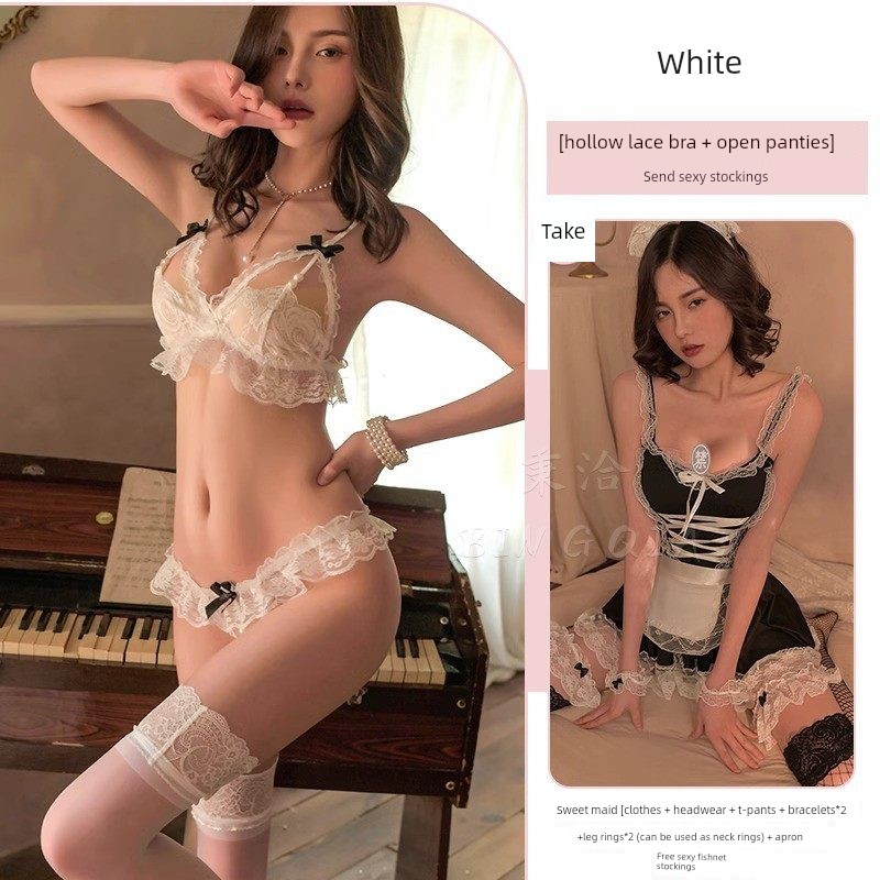 Pearl Underwear for Women, a New Lace Thong with 8mm Double-Row Large Pearls and a Pearl Necklace — 6