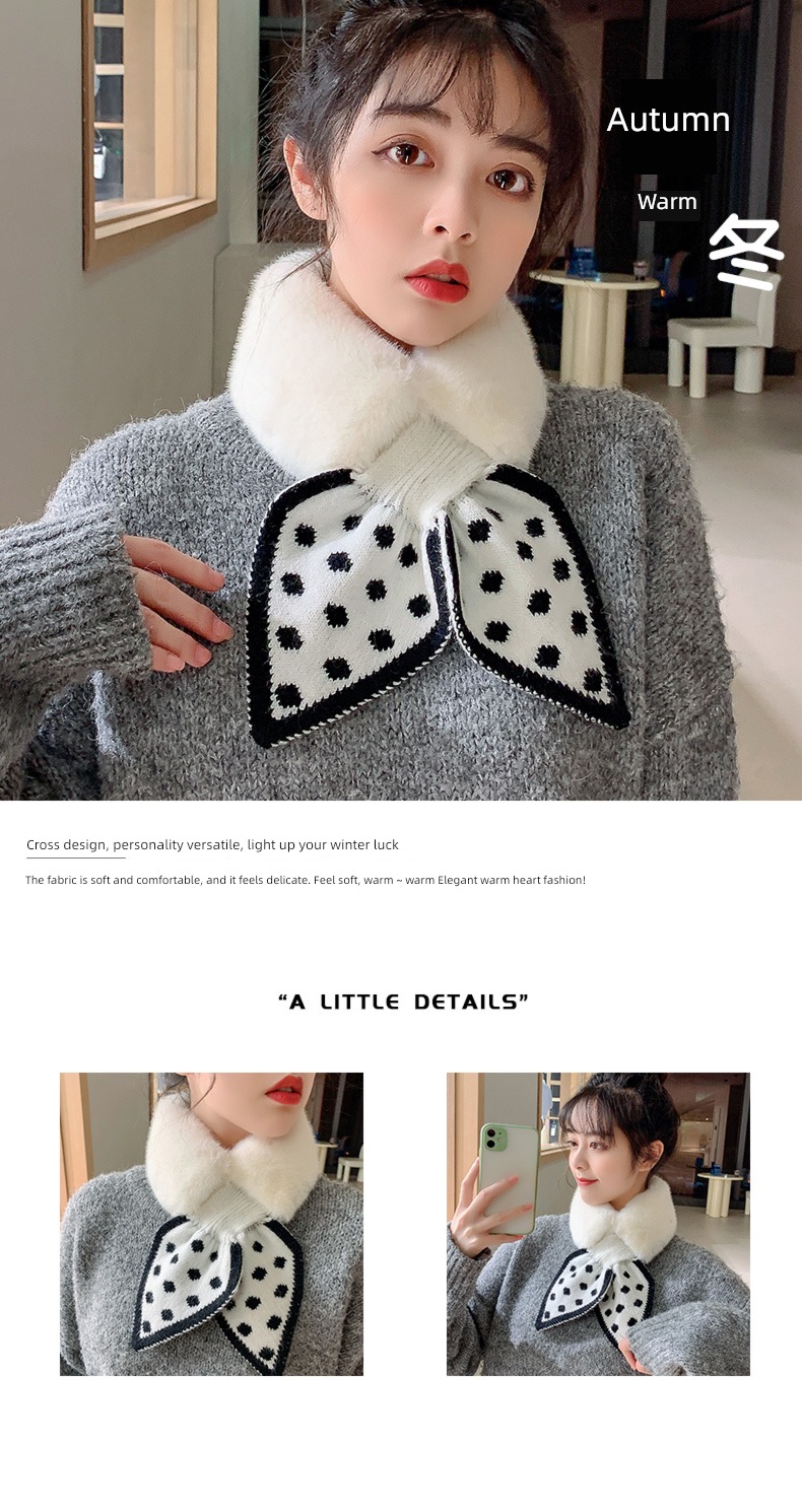 overlapping female winter Korean version tide Rex rabbit hair scarf