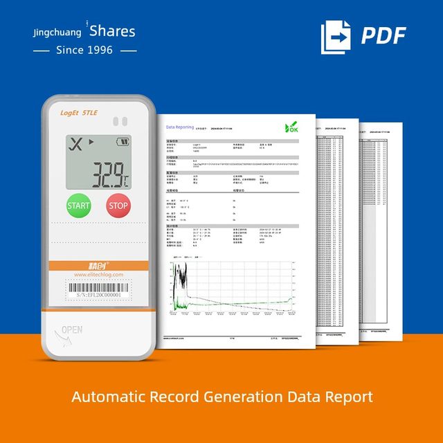 Jingchuang Loget5 thermometer U disk temperature recorder cold chain storage refrigeration transportation high-precision temperature and humidity meter