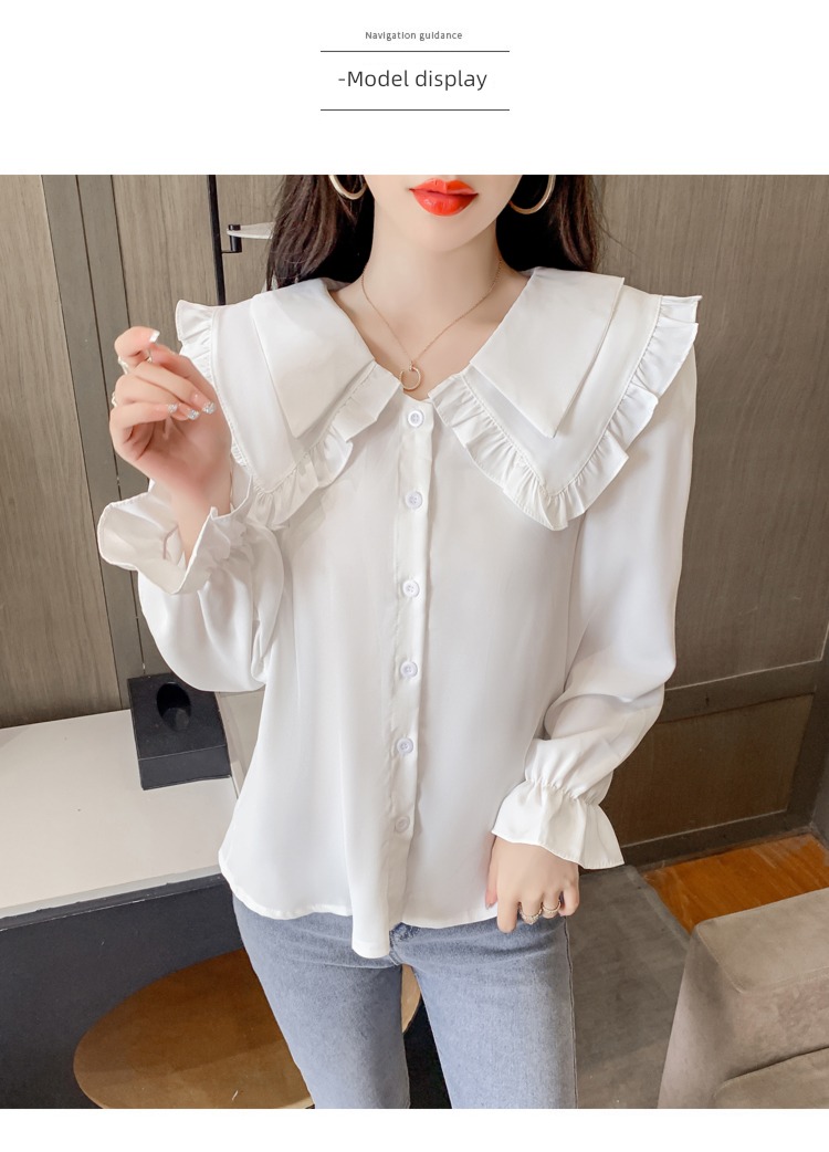 Early autumn jacket gules French summer wear Chiffon shirt