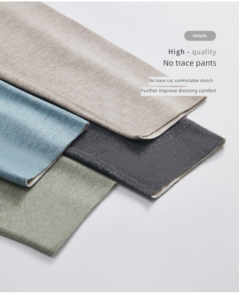 Warm pants man Derong pants Autumn trousers Plush Bottomed trousers Derong thickening Cashmere Belt protection knee De Rong Thread pants