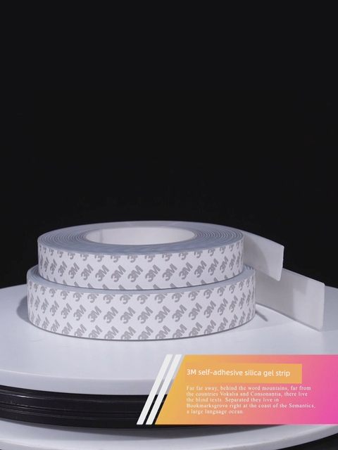 3M自粘硅胶条橡胶密封条耐高温减震条橡胶防滑条片防撞条缓冲压条
