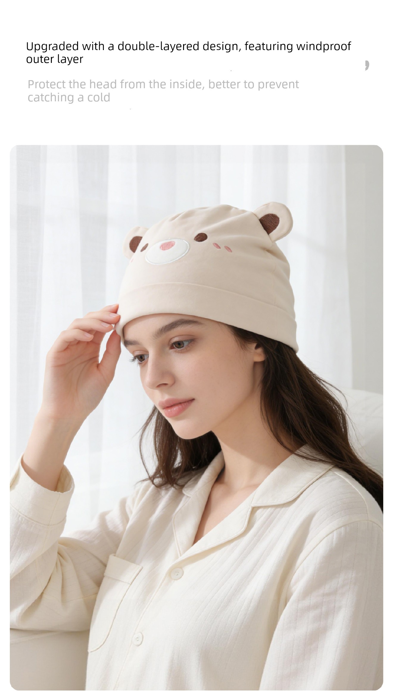 Maternity Headband That Doesn'T Squeeze the Head, Postpartum Forehead Protector, Autumn and Winter Pure Cotton Sweat-Absorbing Headscarf for Large Head — 5
