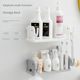 Bathroom storage rack bathroom washbasin cosmetic storage without punching wall hanging seasoning storage rack on kitchen wall