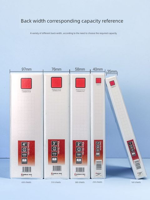 Qixin A4 folder quick labor clip 3/4 hole white clip binder information clip white office punching clip comix three-sided insert bag desktop storage card album Polaroid photo album small card album