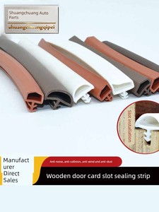 Wooden Door Slot Door Sound Insulation Anti-Collision Rubber Strip Sealing Strip Elastomer Environmental-Friendly Materi