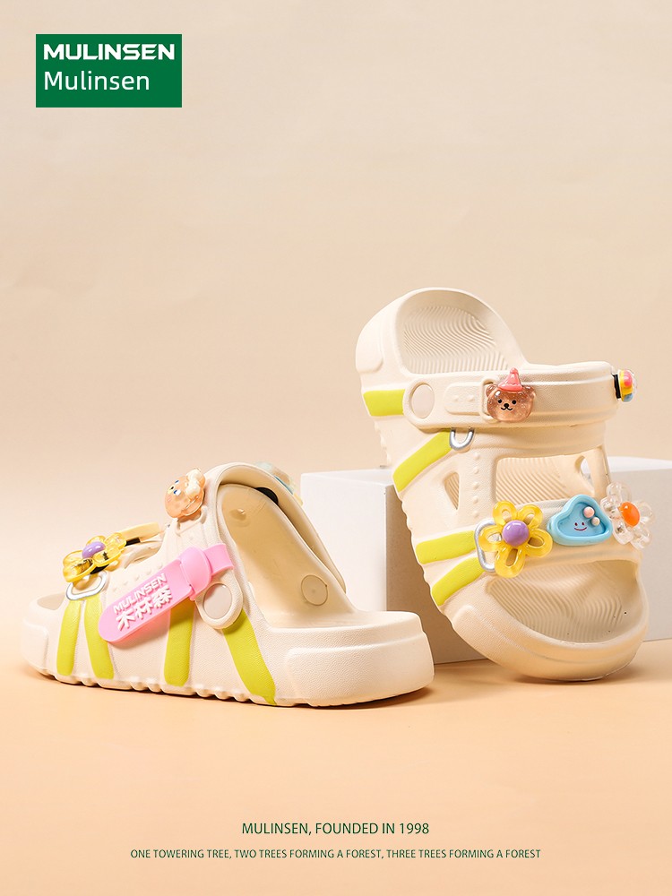 Mulinsen Girls' Sandals 2026 New Summer Children's Slippers for Older Kids, Suitable for Water, Non-Slip Girls' Sandals — 5