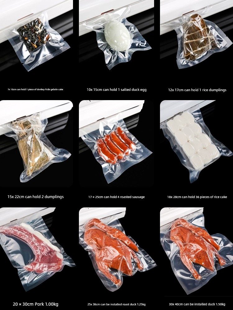 Vacuum Grocery Bag Fresh-Keeping Glossy Bag Cooked Food Donkey-Hide Gelatin Rice Commercial For Home Plastic Seal Grain Sealed Packaging