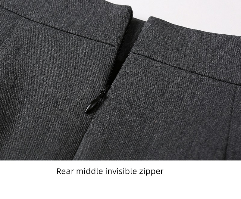 occupation dark grey work Short skirt summer Thin money suit