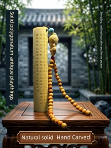 Gilding Carved Hand Pieces Hand Toy Solid Jade Bamboo