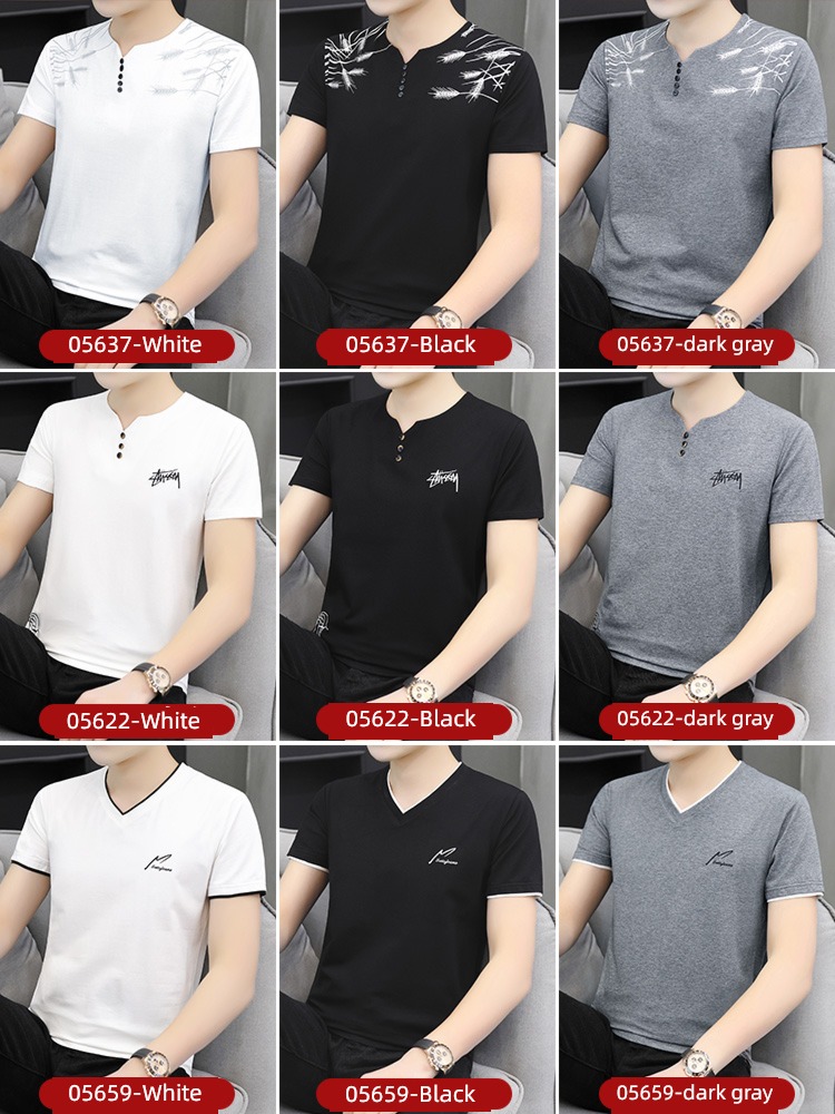 NGGGN man breathable quick-drying V Collar short sleeve T-shirt