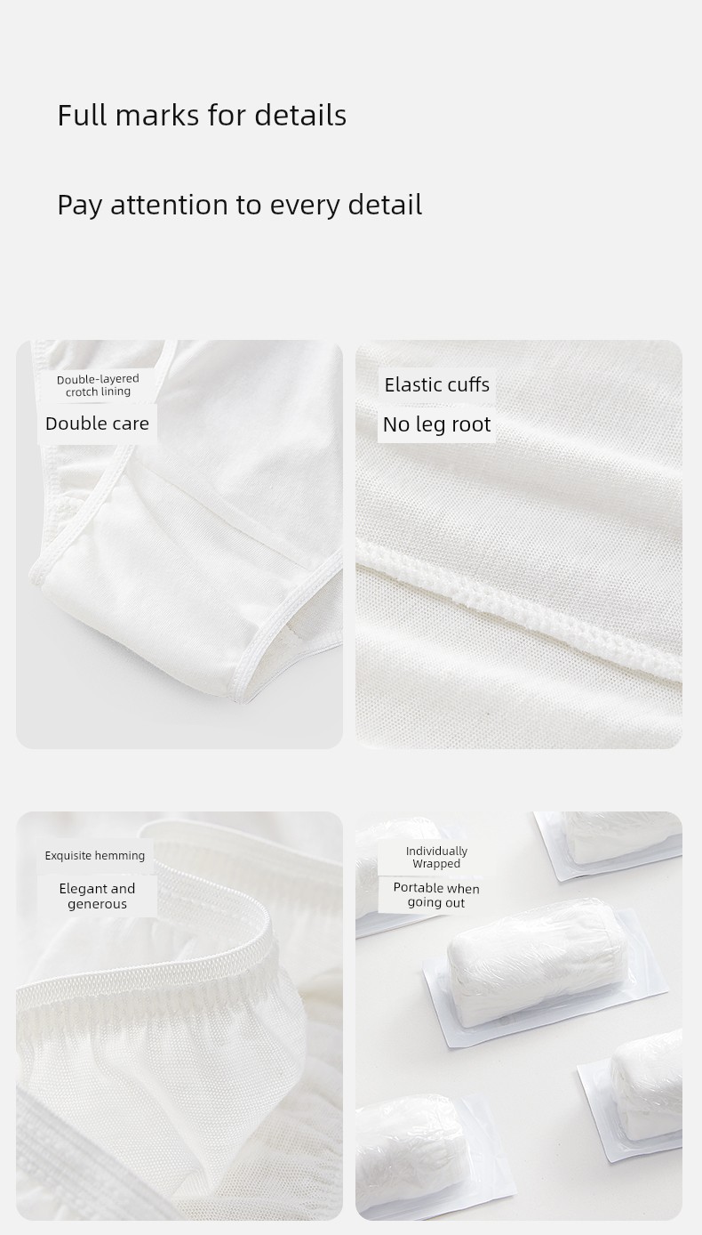 October Crystalline Disposable Underwear for Pregnant Women High Waist Pure Cotton Postpartum Underwear Maternity Travel Confinement Women's Underwear — 23
