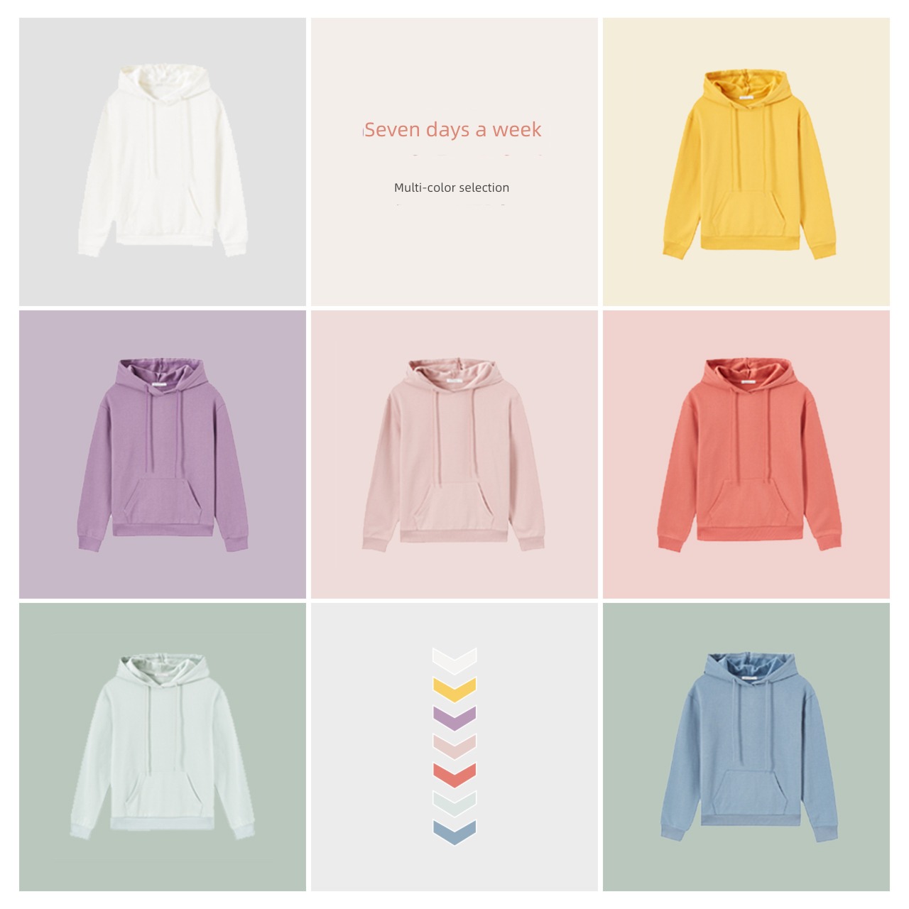 easy Hooded Long sleeve T-shirt Solid color Versatile ins Sweater