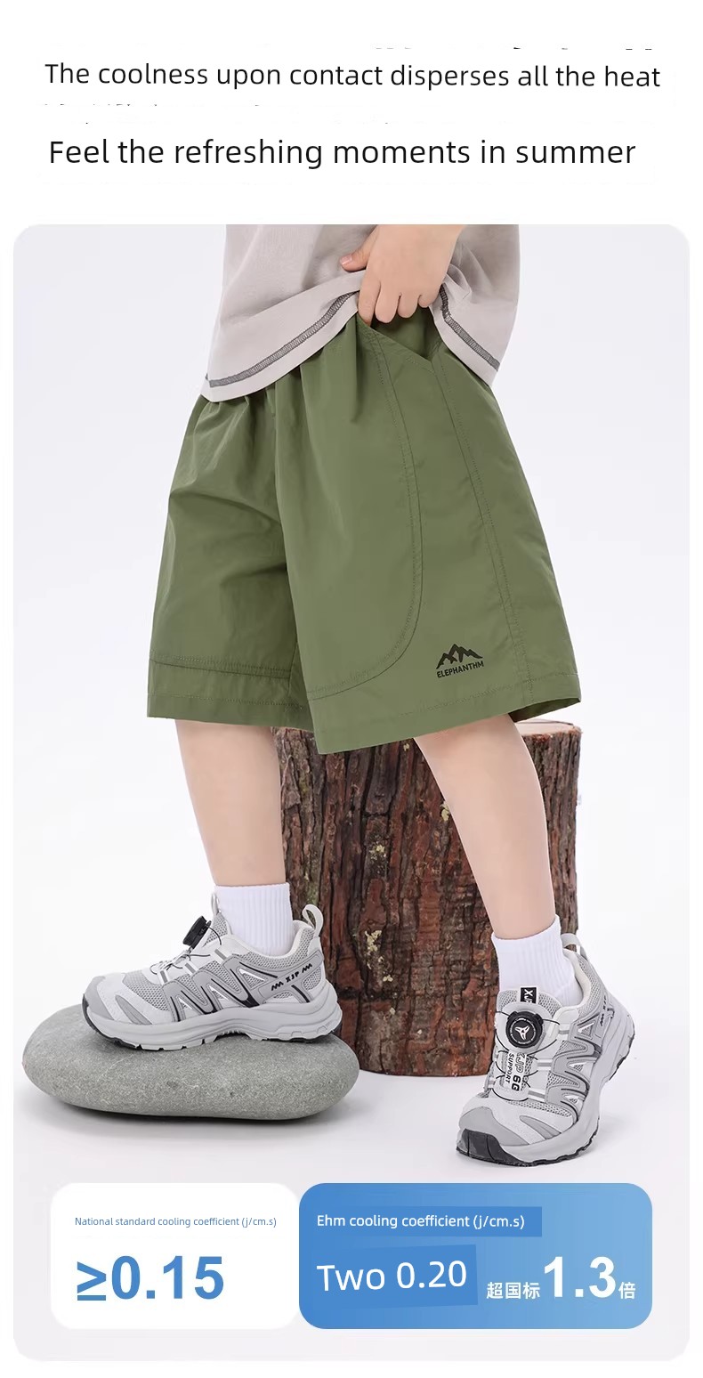 Children's Clothing Boys' Shorts Summer Thin Pants Kids' Knee-Length Pants Outdoor Hiking Pants 2026 New Trendy Quick-Dry Running Pants — 4
