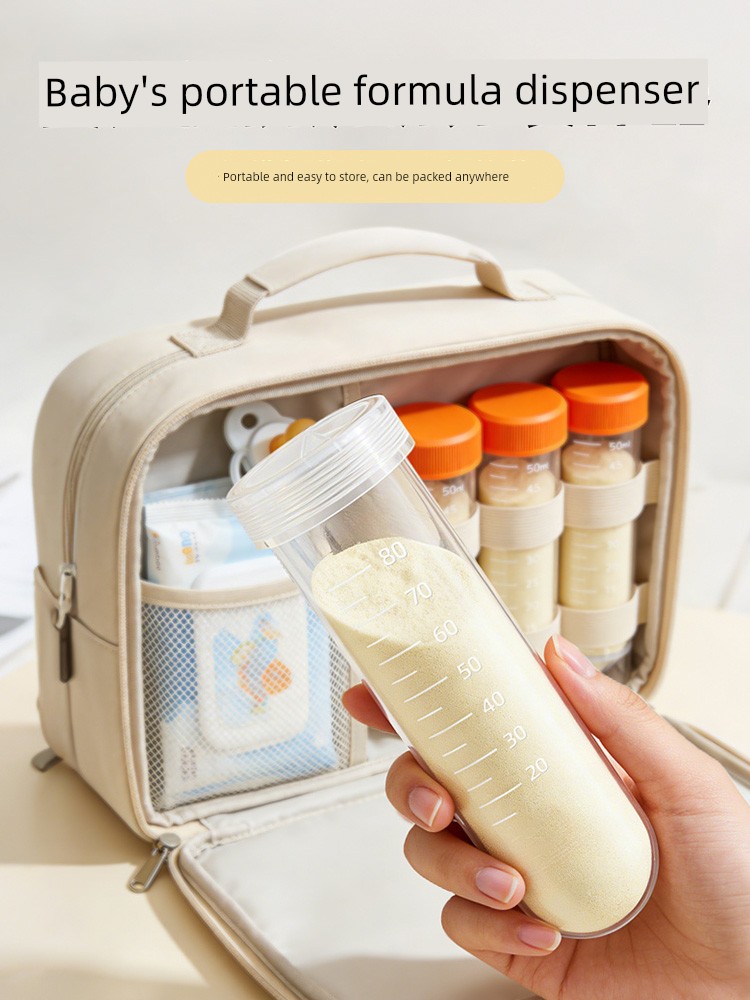 Baby Milk Powder Dispensing Box, Portable On-The-Go Essential, Baby Food Storage Container, One Meal Per Compartment, Sealed Jar