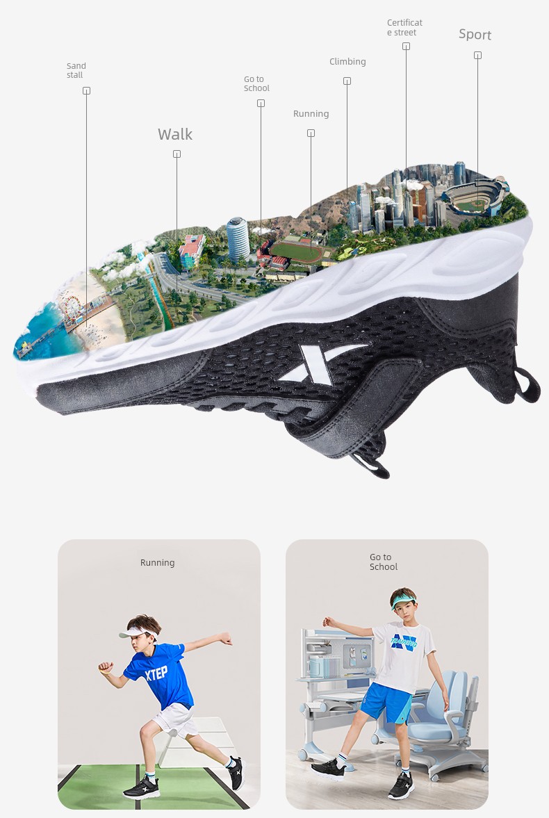 Cloud Running | Xtep Children's Sports Shoes 2026 Autumn New Model Breathable Mesh Boys' Running Shoes for Older Children. — 15