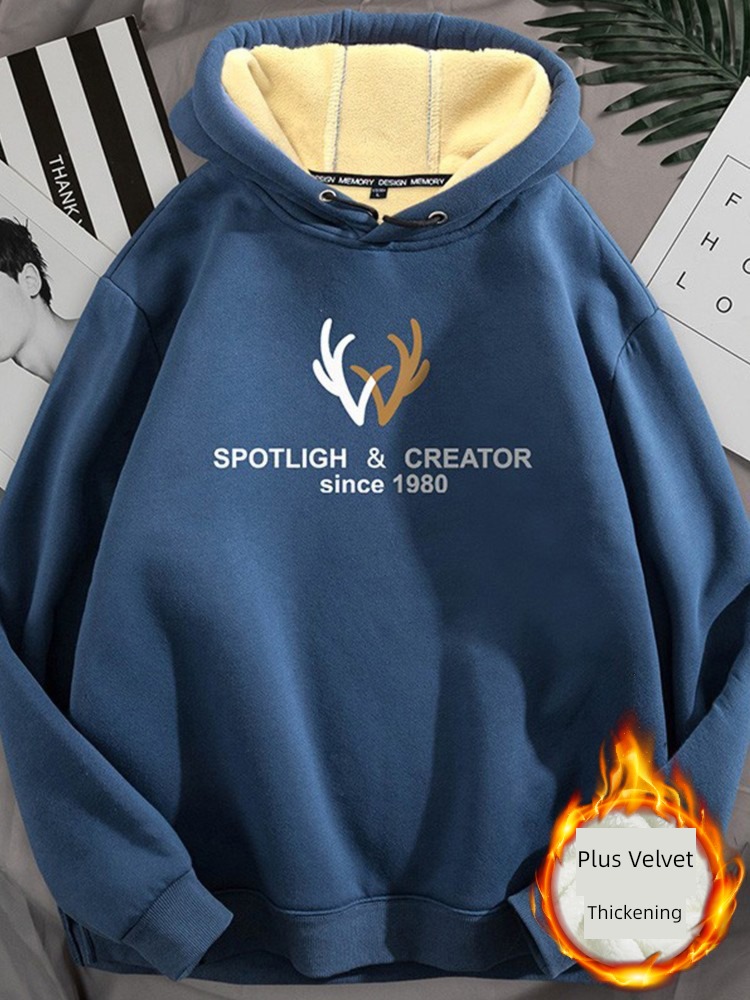 winter Hooded Plush thickening ins easy Sweater