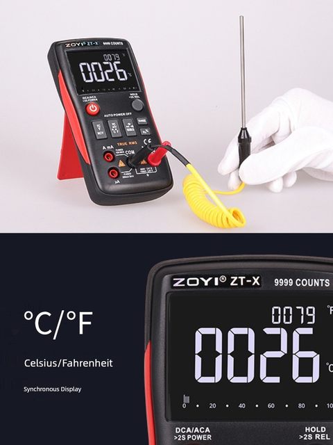 Zhongyi ZT-X digital high-precision anti-burn multimeter intelligent automatic portable multifunctional electrician maintenance universal meter