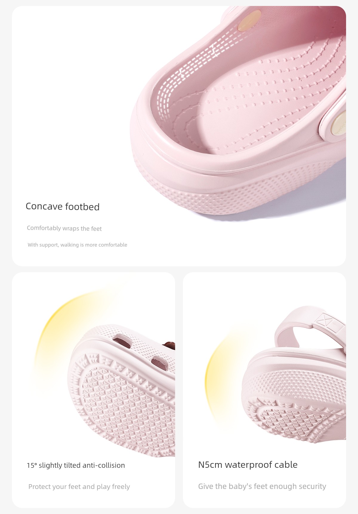 Balabala Children's Slippers for Girls, Summer Baby Clogs, Closed-Toe Cartoon Cute Bath Slippers for Kids — 14