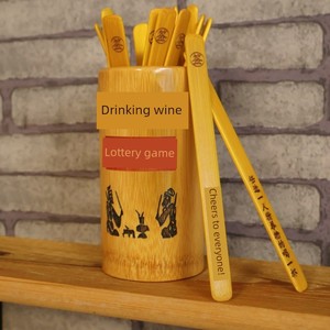 Creative Drinking Game Cards, Bamboo Retro Drinking Game Props, Ktv Bar Pub Lottery Game Props