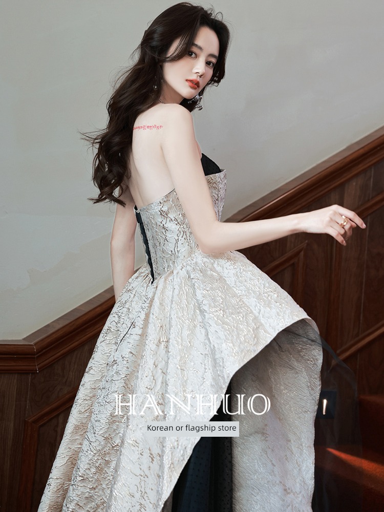Dress skirt high-end A lady of temperament vocal music Art examination undergarment covering the chest and abdomen