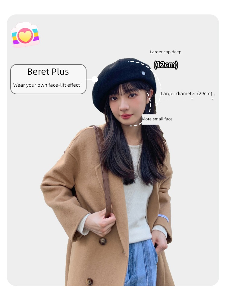 Xiben Australia wool female Autumn and winter Retro Beret Hat