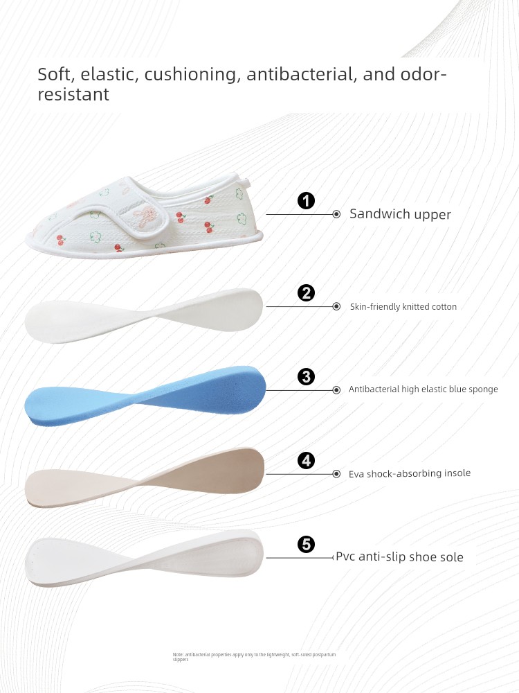 Postpartum Shoes with Covered Heels, All-Season Style, Soft-Soled, Non-Slip, for Pregnant Women, Autumn, Postpartum, Thick-Soled, Summer Thin Cotton — 3