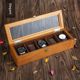 Elegant watch box storage box wooden European household simple retro sunroof watch display box collection box five watches