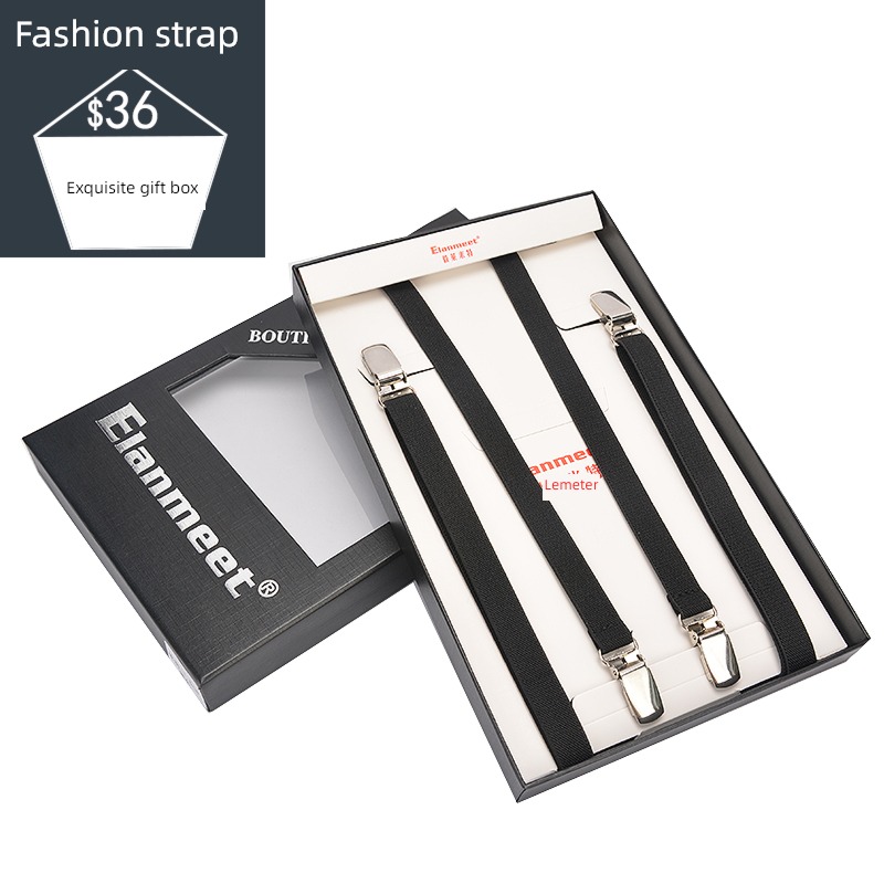 ma'am elastic force Korean version parallel Separate type black straps