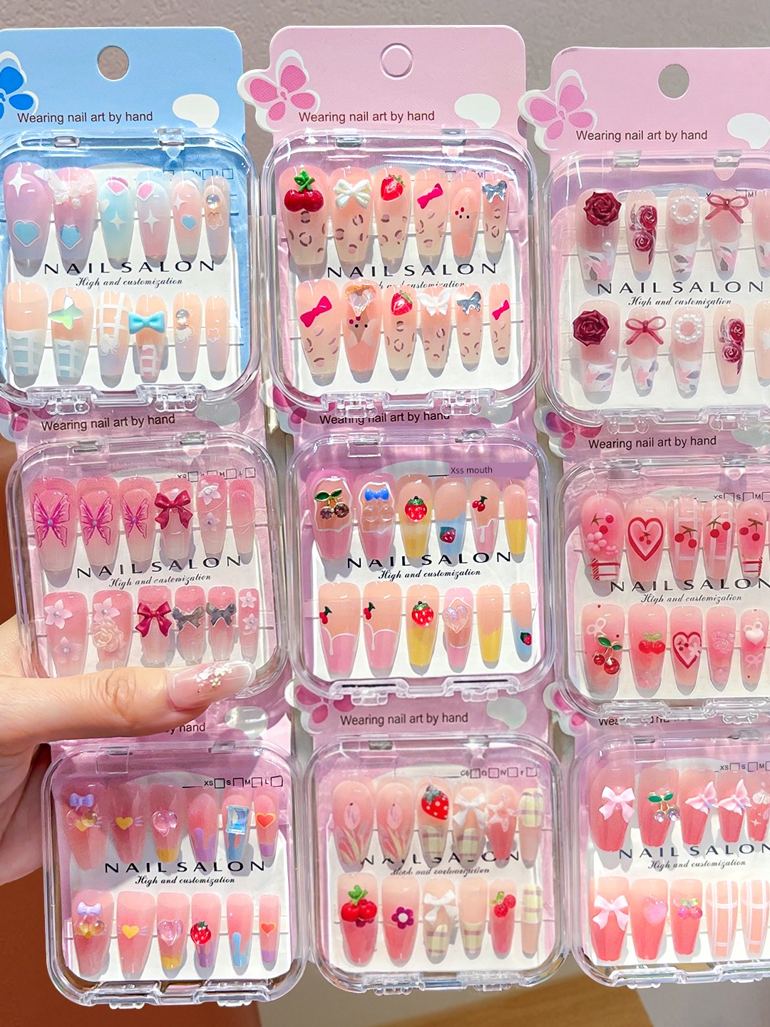 Children's Cartoon Cute Nail Stickers 2026 New Model Long Nail Stickers for Girls Gift for Girls Primary School Students Nail Stickers — 2