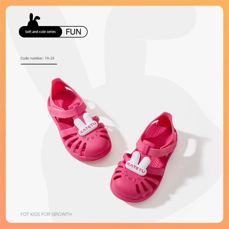 Carter Rabbit Children's Beach Sandals, Non-Slip, Wear-Resistant, Quick-Drying, Multi-Dimensional Cutouts, Normal Arch Support, Comfortable, Safe, Soft — 5