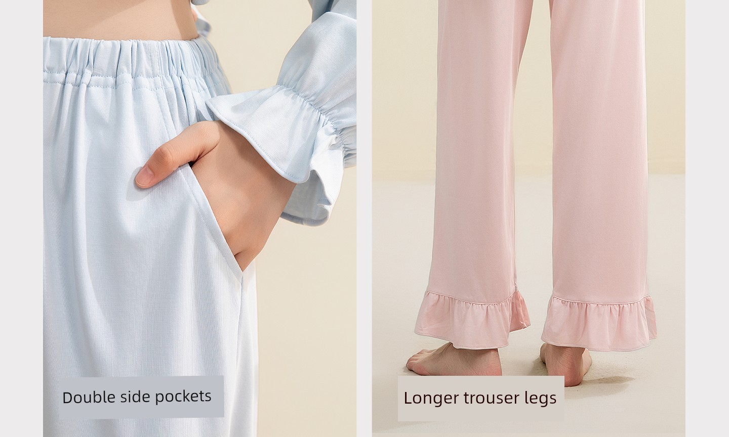 Gongxun Modal Postpartum Pajamas, Home Wear, Thin Style for All Seasons, Antibacterial Nursing and Breastfeeding Clothing Set for Pregnant Women — 34