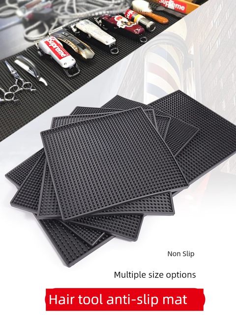 Barbershop hair stylist hair tool oil head electric push clipper non-slip pad haircut scissors fader storage mat