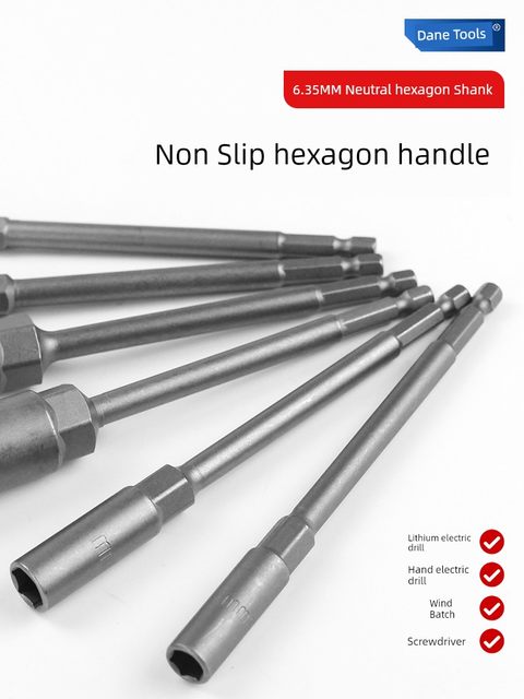 Dane Extended Sleeve Deepening Flash Drill Nut Screwdriver Hexagon Electric Batch Head Sleeve Set Combination