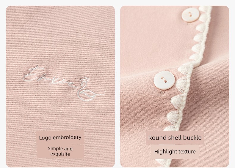 Manxi Maternity Pajamas Autumn/Winter Volcanic Flannel Pure Cotton Sleepwear Warm Nursing Homewear Set for Postpartum Women — 37