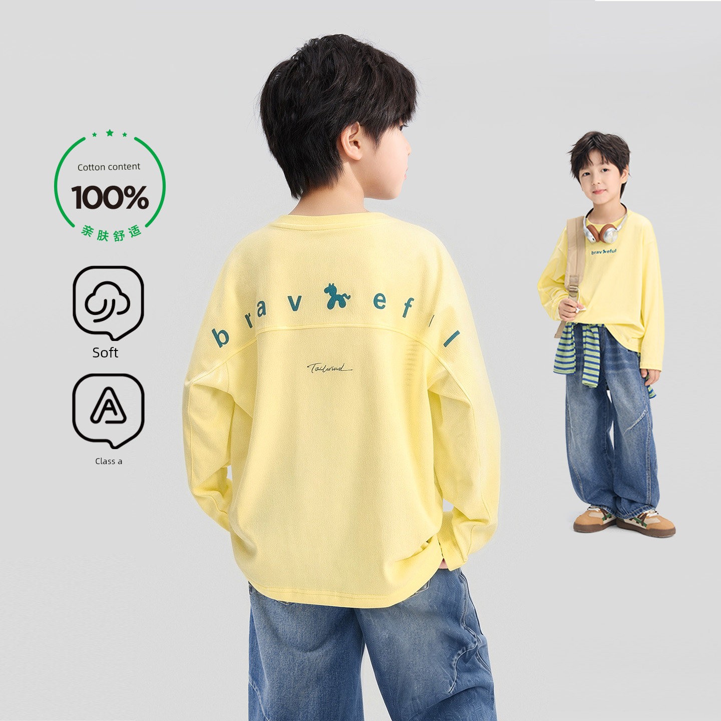 Zuoxi Children's Clothing Boys' Short-Sleeve T-Shirt Children's Cool Summer Wear 2026 New Model Boys' Large Children's Class a Antibacterial Top Trendy — 8