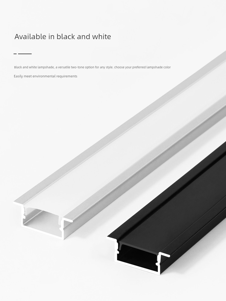 Led Linear Light Embedded Concealed Linear Light Ceiling Linear Light Strip with Slot Surface-Mounted U-Shaped Aluminum Alloy Light Trough