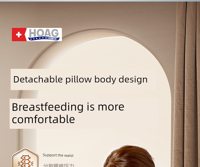 Hoag Nursing Pillow Newborn Feeding Aid for Direct Feeding, Sitting Feeding, Cuddling, Waist Support Cushion, Breastfeeding Pillow — 11