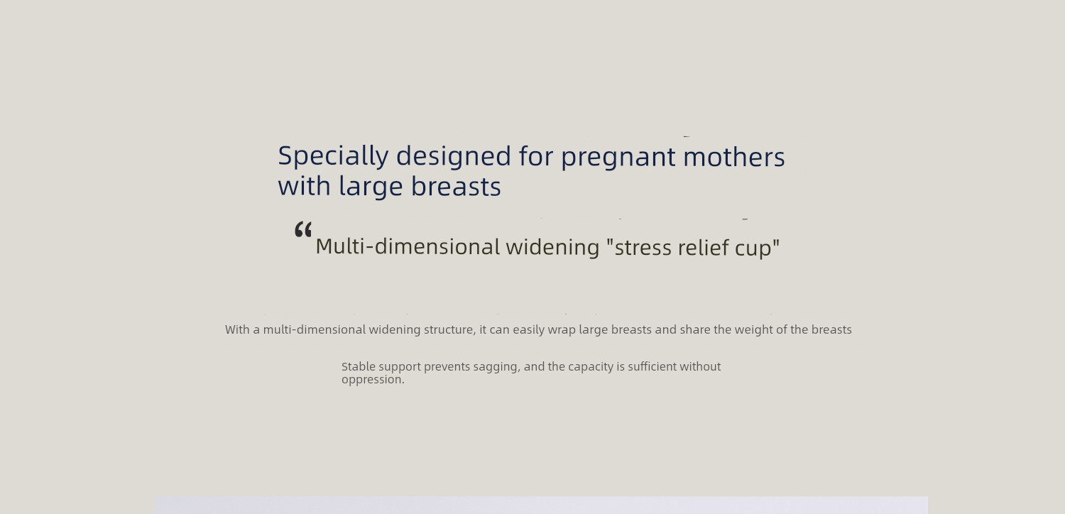 Domiamia Large-Breasted Nursing Bra Anti-Sagging Support Maternity Bra Large Size Postpartum Nursing Bra — 3