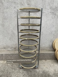 Foldable Tripod Mobile Drying Rack for Medicinal Herbs, Small Rack for Drying Tea Leaves and Dried Vegetables, with Dust