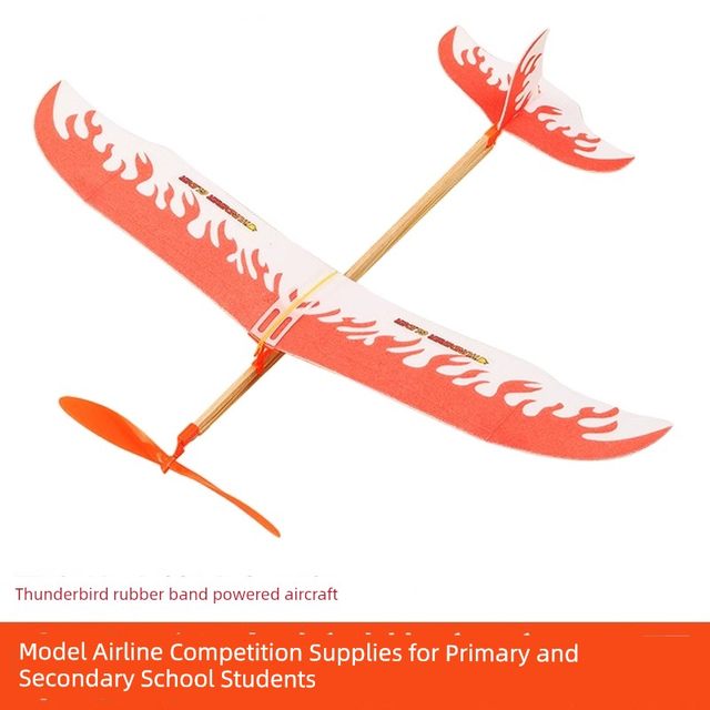 Thunderbird rubber band powered aircraft special glider model assembly for primary and secondary school students competition ultra-light Thunder God model