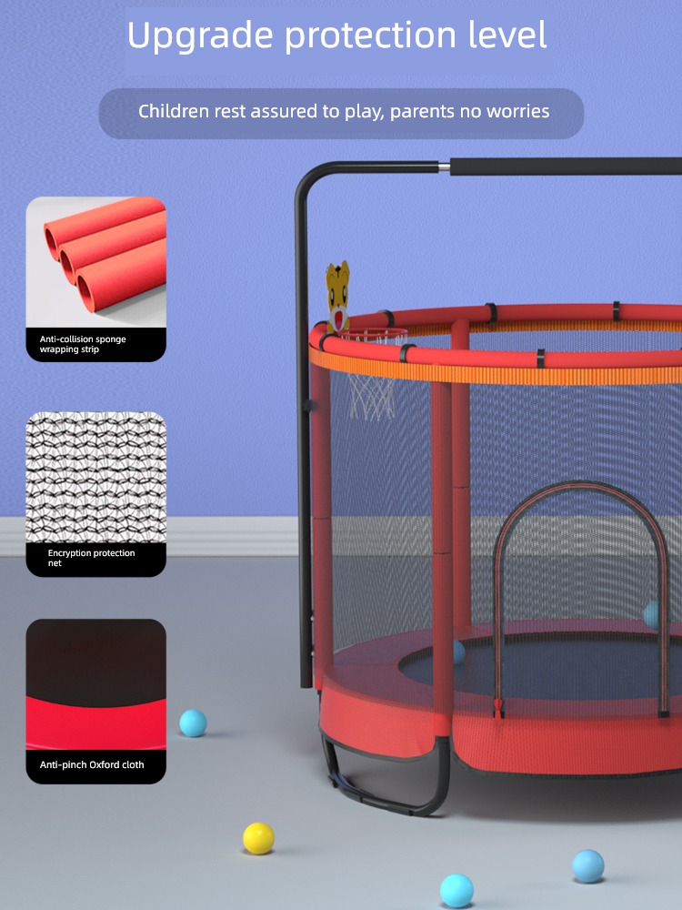 Trampoline household children indoor family small-scale Protective net trampoline  Rub the bed child baby Trampoline