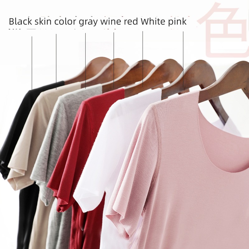 modal  Thin money Round neck Self-cultivation Versatile Short sleeve T-shirt