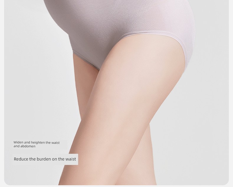 Manxi Ultra-Comfortable Maternity Panties for Early, Mid, and Late Pregnancy, High-Waisted, Seamless, Integrated Silk Gusset Shorts for Women — 25