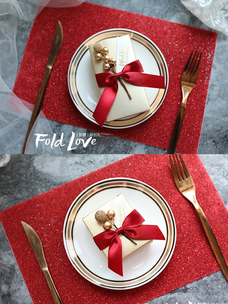 Zhetang New Chinese Style Red Wedding Candy Box, High-End Exquisite Wedding Candy Box, Wedding Supplies, Old Money Style